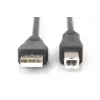 Digitus AK-300105-018-S USB-2.0-Kabel Typ A auf Typ B, Stecker / Stecker, 1,8 m, Schwarz