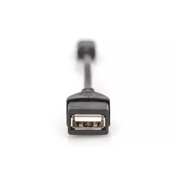 DIGITUS USB 2.0 Adapterkabel, OTG, Typ Mini-B - A M/F, 20cm, USB 2.0 konform, Schwarz