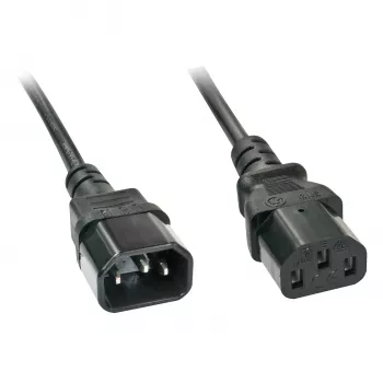 Lindy 5m IEC-Verlängerungskabel, Schwarz, 5 m, C13-Kupplung, C14-Kupplung