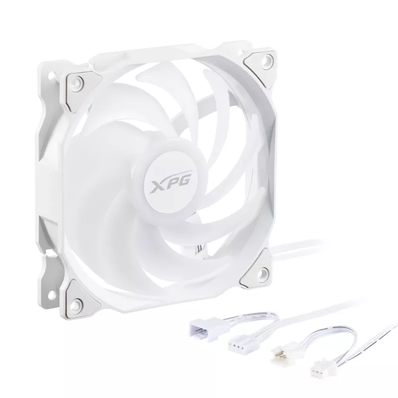XPG VENTO 120 ARGB PWM (3er-Pack) Weiß, Lüfter, 12 cm, 300 U/min, 1650 U/min, Weiß