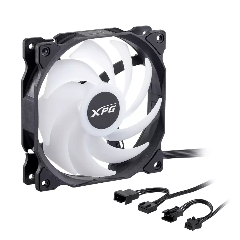 XPG VENTO 120 ARGB PWM Schwarz, Lüfter, 12 cm, 300 U/min, 1850 U/min, Schwarz