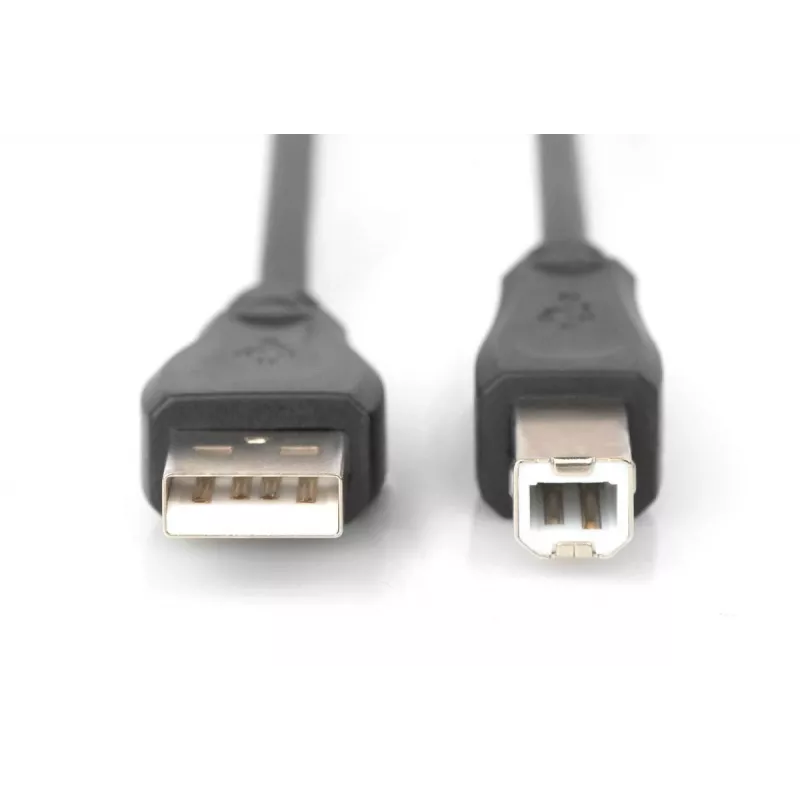 DIGITUS ASSMANN USB 2.0 Anschlusskabel, Typ A - B M/M, 5m USB 2.0 konform Schwarz