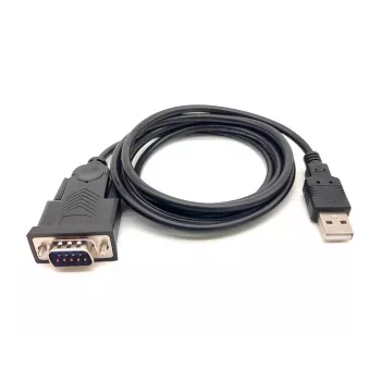 Equip USB-A auf Seriell (DB9) Kabel, M/M 1,5m, Schwarz, 1,5 m, USB Typ-A, DB-9, Stecker, Stecker