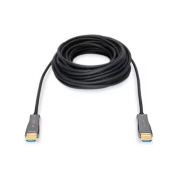 DIGITUS HDMI AOC Hybrid-Glasfaserkabel, Typ A M/M, 30m UHD 4K@60Hz, CE, schwarz