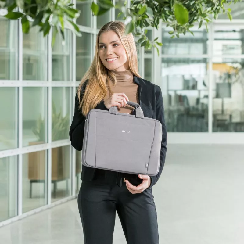 DICOTA Eco schlank Case Base - 11-12,5 Zoll Notebook-Tasche - Grau / 300d Rpet Polyester