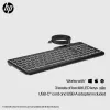HP 405 Multi-Device Hintergrundbeleuchtete Kabelgebundene Tastatur, Vollformat (100%), Kabelgebunden, USB, Membran, Schwarz