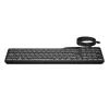 HP 405 Multi-Device Hintergrundbeleuchtete Kabelgebundene Tastatur, Vollformat (100%), Kabelgebunden, USB, Membran, Schwarz