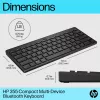 Kompakte Bluetooth-Tastatur HP 355 – kabellose mechanische Tasten, schwarz, 0,34 kg