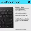 Kompakte Bluetooth-Tastatur HP 355 – kabellose mechanische Tasten, schwarz, 0,34 kg
