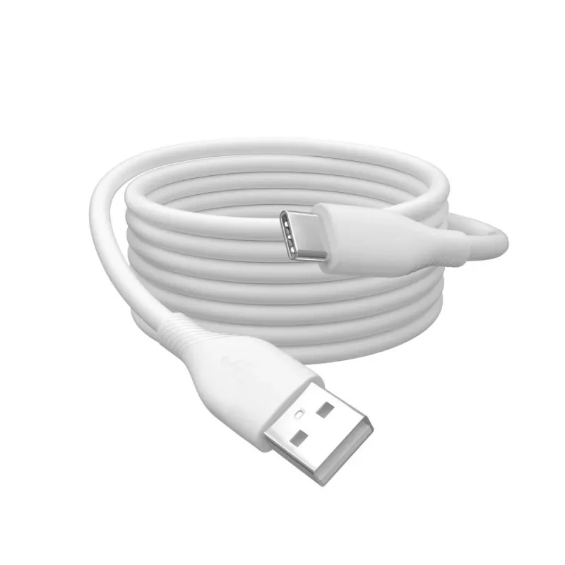 DIGITUS USB-C Silikon-Ladekabel USB-A - USB-C USB 2.0 60W - 2m Weiß