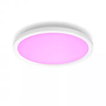 Philips Hue White and Colour Ambience Surimu Rundpanel, Intelligente Deckenleuchte, Bluetooth/Zigbee, Weiß, LED, Nicht austauschbare(s) Leuchtmittel, Mehrfarbig