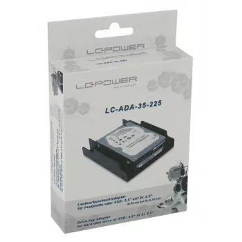LC-POWER Festplattenadapter 2x 2,5 Zoll auf 3,5 Zoll, Schwarz - Lc-d-35-225,