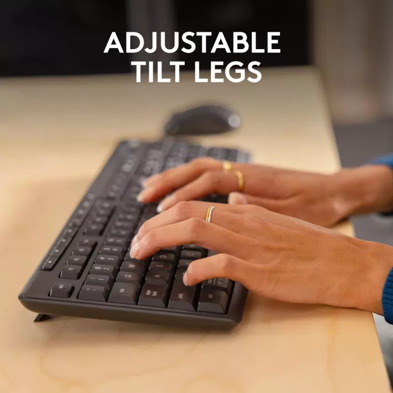 Logitech MK370 Combo for Business – Kabellose Tastatur und Maus in voller Größe