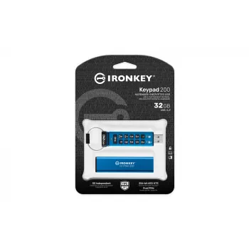 Kingston Technology IronKey 32GB Keypad 200, FIPS 140-3 Level 3 AES-256 Hardware-verschlüsselt