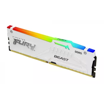 Kingston Technology FURY Beast 64GB 5200MT/s DDR5 CL40 DIMM (Kit of 2) White RGB XMP