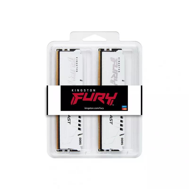 Kingston Technology FURY Beast 64GB 5600MT/s DDR5 CL36 DIMM (Kit of 2) White EXPO