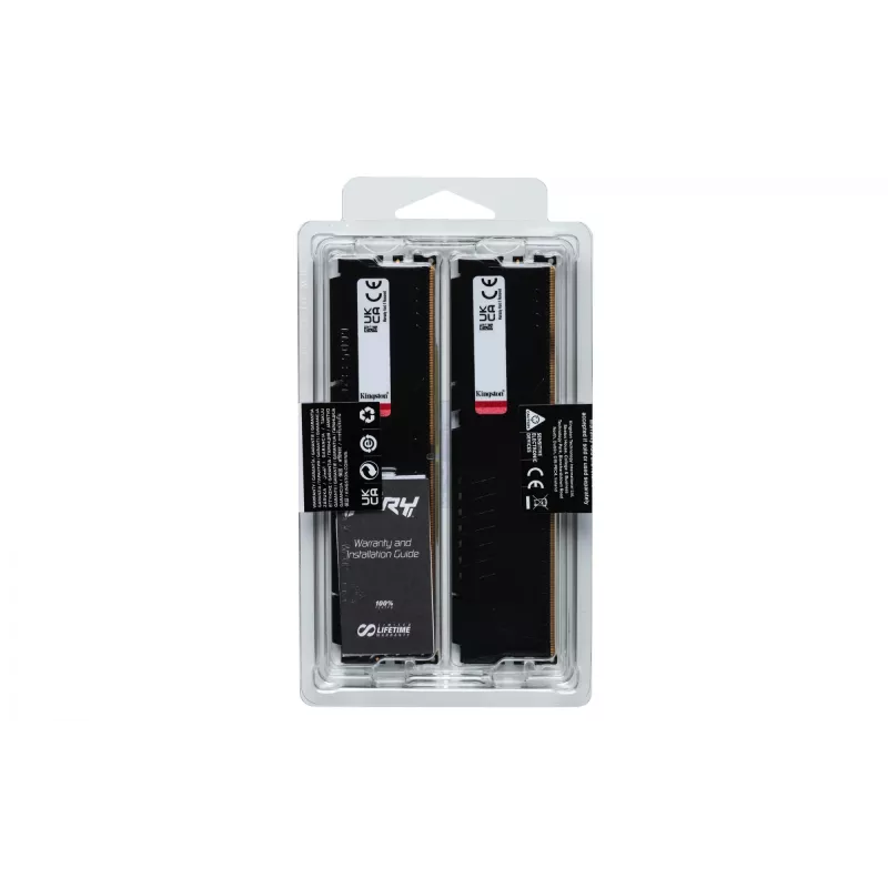 Kingston Technology FURY Beast 64GB 6000MT/s DDR5 CL40 DIMM (Kit of 4) Black XMP
