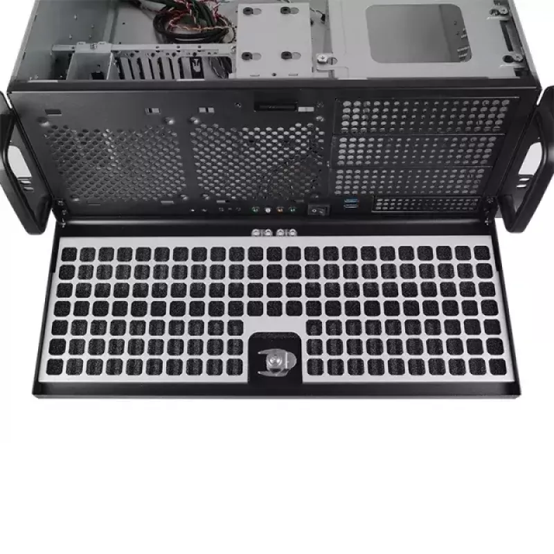 Chieftec UNC-409S-B-OP 4U Rackmount-Servergehäuse, 482 mm tief, ATX/Micro-ATX, Schwarz, inklusive 400-W-Netzteil