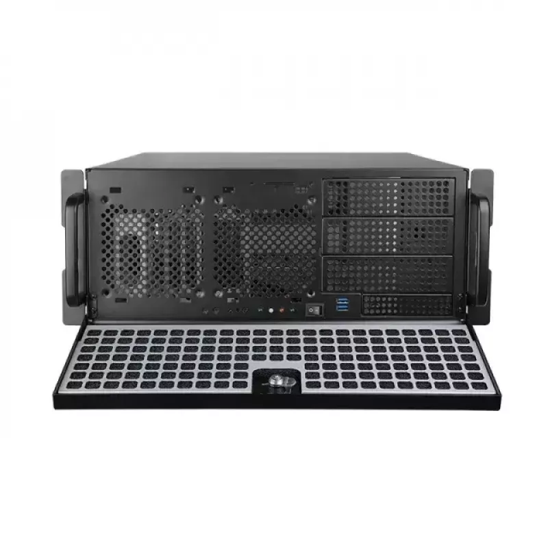 Chieftec UNC-409S-B-OP 4U Rackmount-Servergehäuse, 482 mm tief, ATX/Micro-ATX, Schwarz, inklusive 400-W-Netzteil