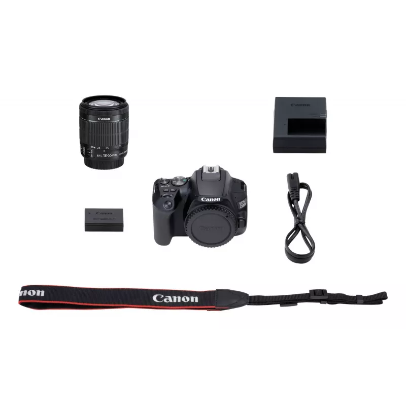 Canon EOS 250D+EF-S 18-55mm SLR-Kamera-Kit 24,1 MP CMOS 6000 x 4000 Pixel Schwarz