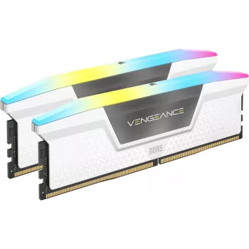 CORSAIR Speicher 64 GB DDR5 (2x32 GB) DRAM 5200 MT/s CL40 Speicherkit Vengeance RGB Weiß