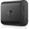 HP 600Q7AA 65-W-GaN-USB-C-Laptop-Ladegerät, 2× USB-C, 20 V, Schwarz