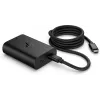 HP 600Q7AA 65-W-GaN-USB-C-Laptop-Ladegerät, 2× USB-C, 20 V, Schwarz