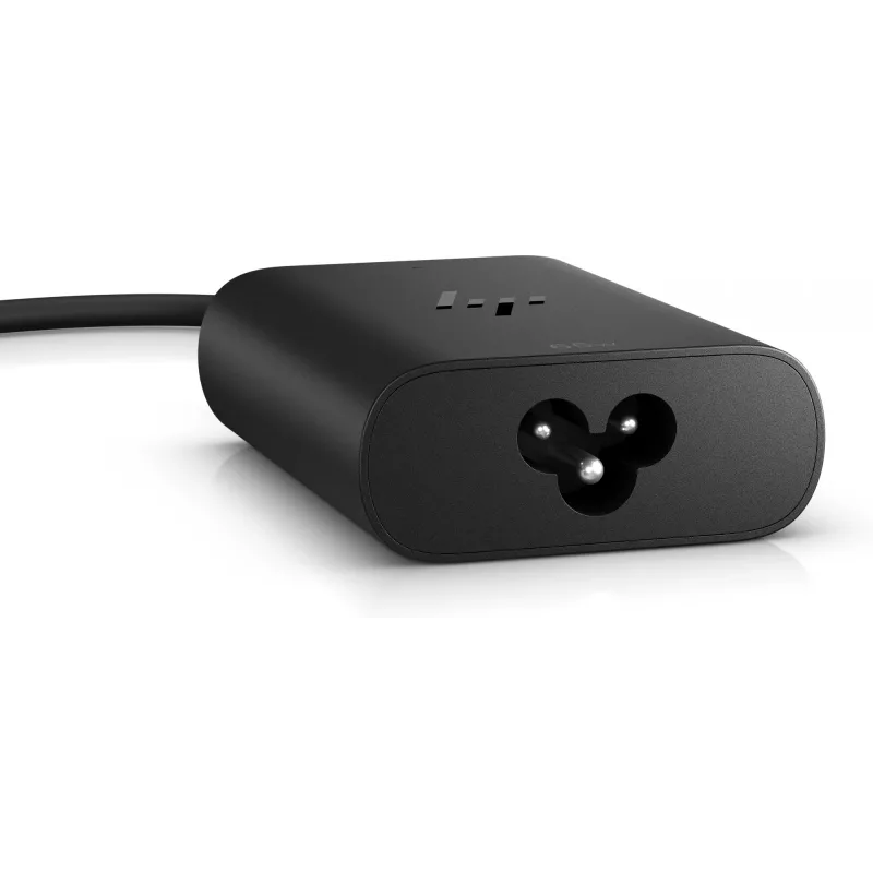 HP 600Q7AA 65-W-GaN-USB-C-Laptop-Ladegerät, 2× USB-C, 20 V, Schwarz
