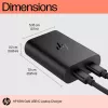 HP 600Q7AA 65-W-GaN-USB-C-Laptop-Ladegerät, 2× USB-C, 20 V, Schwarz