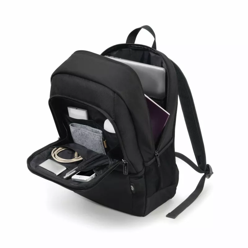 DICOTA Eco Backpack Base – 15-17.3in Notebook-Rucksack – Schwarz / 300d Rpet Polyester