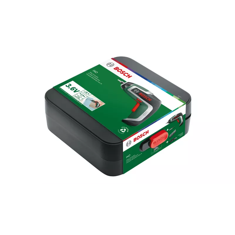 Bosch IXO 7 0 603 9E0 000 Akkuschrauber, 3,6 V, magnetischer Bithalter, Schwarz