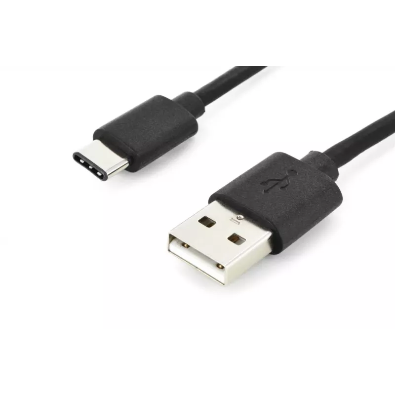 DIGITUS ASSMANN USB Typ-C Verbindungskabel, Typ C auf A M/M, 1m 3A, 480MB, Version 2.0, schwarz