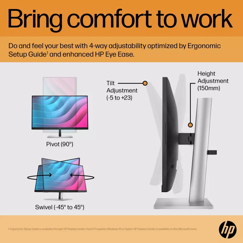 Monitor HP E-Series E24 G5 23,8 Zoll Full HD LCD 1920x1080