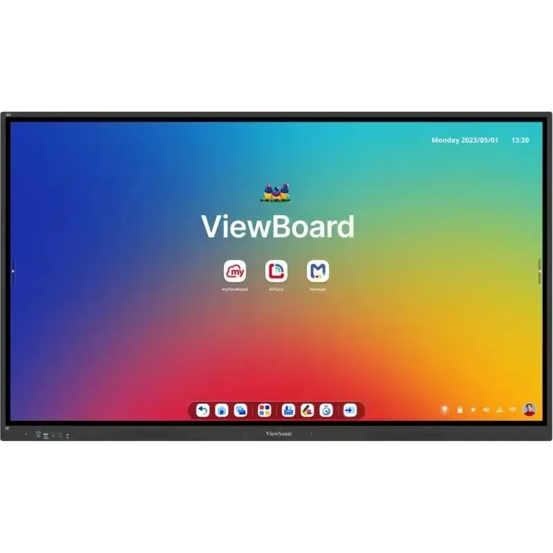 ViewSonic ViewBoard IFP7534 interaktives Display, 75 Zoll (190,5 cm), Multi-Touch, Android 14 EDLA, 8 GB RAM, 450 cd/m², 40-W-Lautsprecher, Schwarz