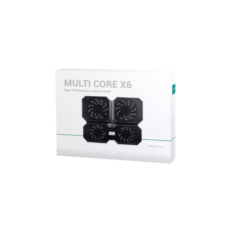 Kühlpad DeepCool MULTI CORE X6 — 4 Lüfter, für 15,6-Zoll-Laptops, USB-betrieben, 380×295×24 mm, 2 USB-Anschlüsse