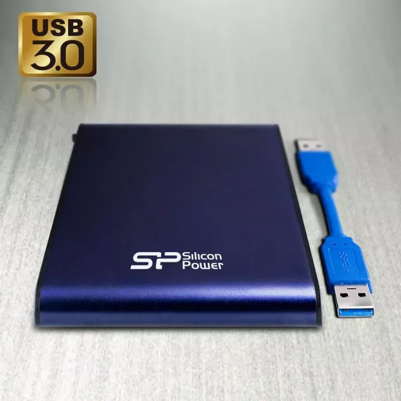 Silicon Power Armor A80 externe Festplatte, 2 TB, 2,5 Zoll, USB 3.1 Gen 1, Blau