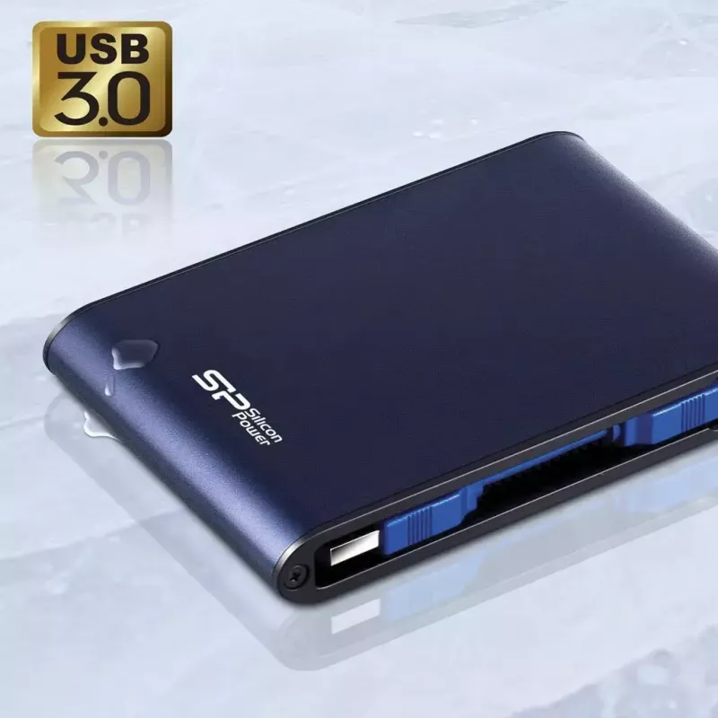 Silicon Power Armor A80 externe Festplatte, 2 TB, 2,5 Zoll, USB 3.1 Gen 1, Blau