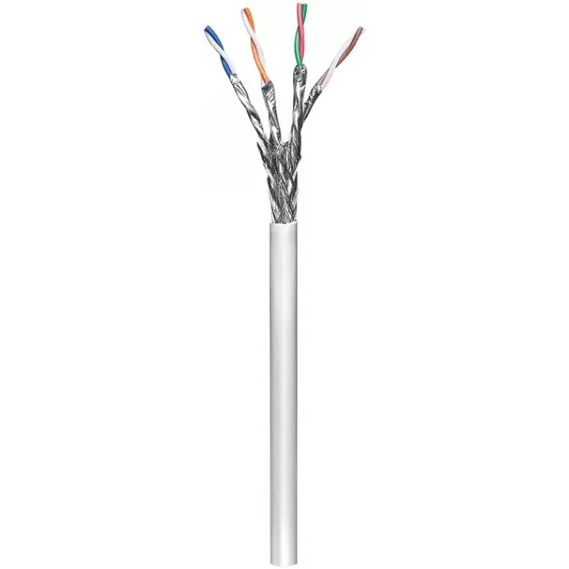 Netzwerkkabel Goobay CAT 6 S/FTP PiMF Grau 100m