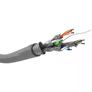Netzwerkkabel Goobay CAT 6 S/FTP PiMF Grau 100m
