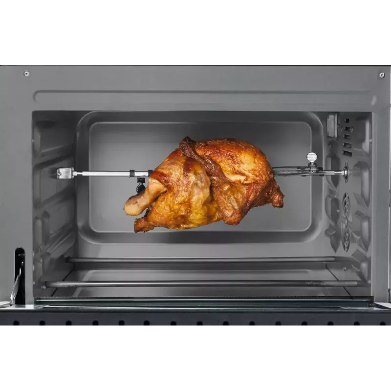 Caso TO 20 Design-Oven elektrischer Mini-Backofen, 20 l, 1500 W, Umluft, Drehspieß, Timer, bis 230 °C, Cool-Touch-Gehäuse, Schwarz