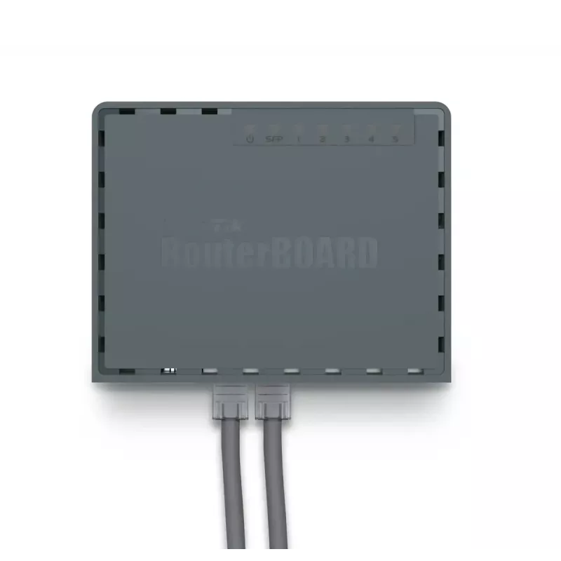 MikroTik RB760iGS hEX S kabelgebundener Router, 5x Gigabit RJ45, 1x SFP, 1x USB 2.0, PoE-Ausgang, Schwarz