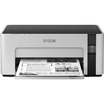 Tintenstrahldrucker Epson EcoTank ET‑M1100 — monochrom, A4, 32 ppm, 1440×720 dpi, integrierter Tintentank, USB 2.0, grau/schwarz