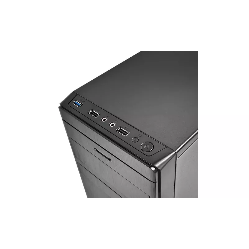 DeepCool Wave V2 DP-MATX-DPWAVE2 Mini-Tower-PC-Gehäuse, Micro ATX/Mini-ITX, Grafikkarte bis 320 mm, CPU-Kühler bis 145 mm, ohne Netzteil, Schwarz