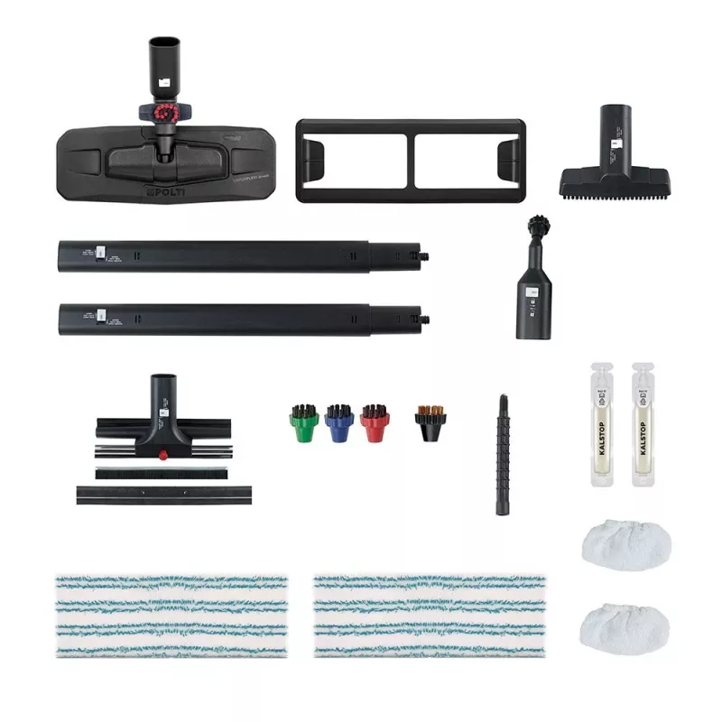 Polti Vaporetto Pro 95_Turbo Flexi Zylinder-Dampfreiniger 1100 W Schwarz, Grün