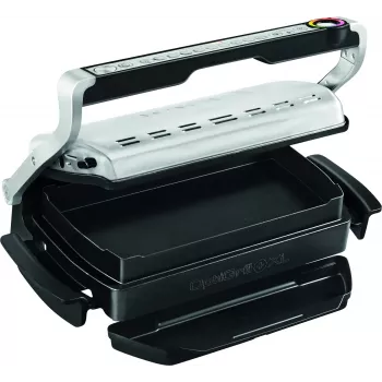 Tefal OptiGrill+ XL GC724D Kontaktgrill, 2000 W, 9 Programme, 800 cm², Schwarz/Metallisch