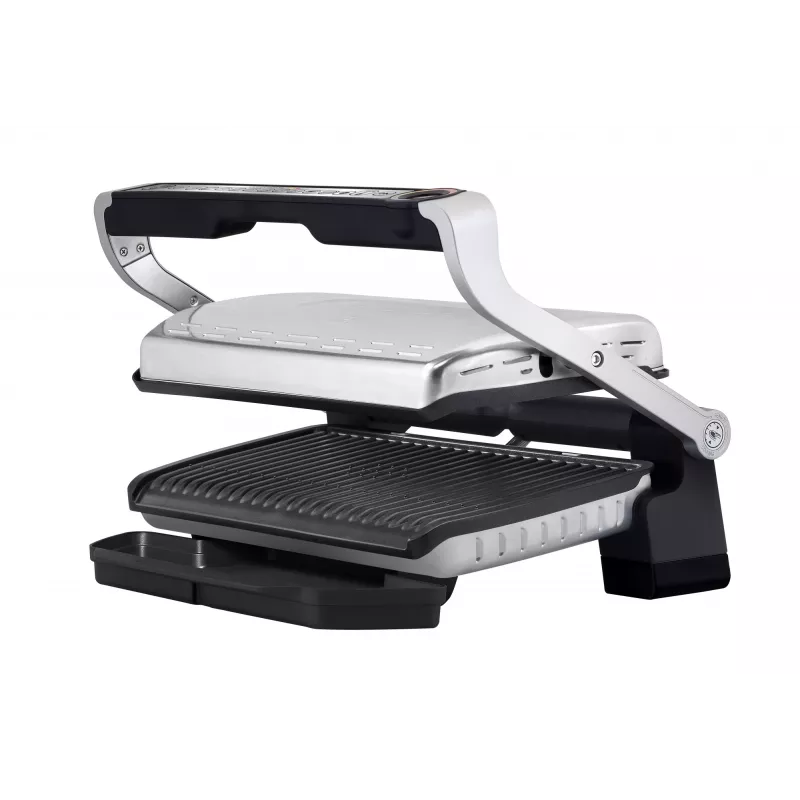 Tefal OptiGrill+ XL GC724D Kontaktgrill, 2000 W, 9 Programme, 800 cm², Schwarz/Metallisch