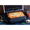 Tefal OptiGrill+ XL GC724D Kontaktgrill, 2000 W, 9 Programme, 800 cm², Schwarz/Metallisch