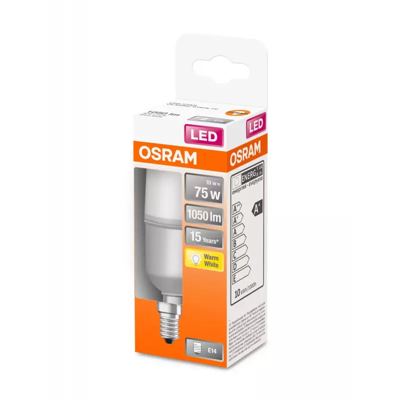 Osram STAR LED-Lampe, 10 W, E14, warmweiß 2700 K, 1050 lm