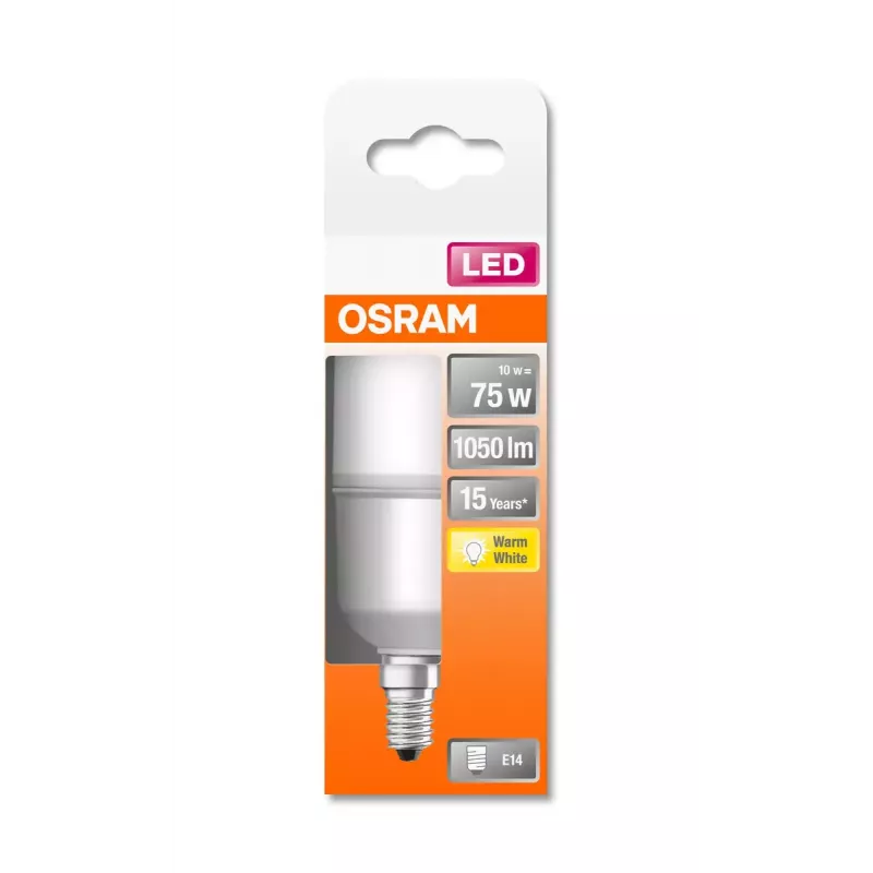 Osram STAR LED-Lampe, 10 W, E14, warmweiß 2700 K, 1050 lm