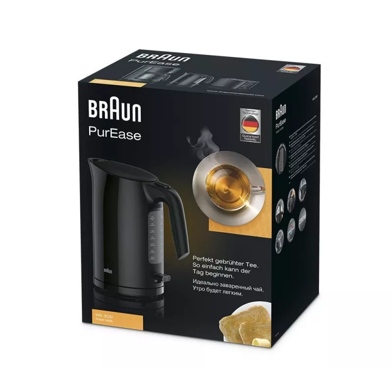 Braun PurEase WK 3100 BK Wasserkocher 1,7 l 2200 W Schwarz